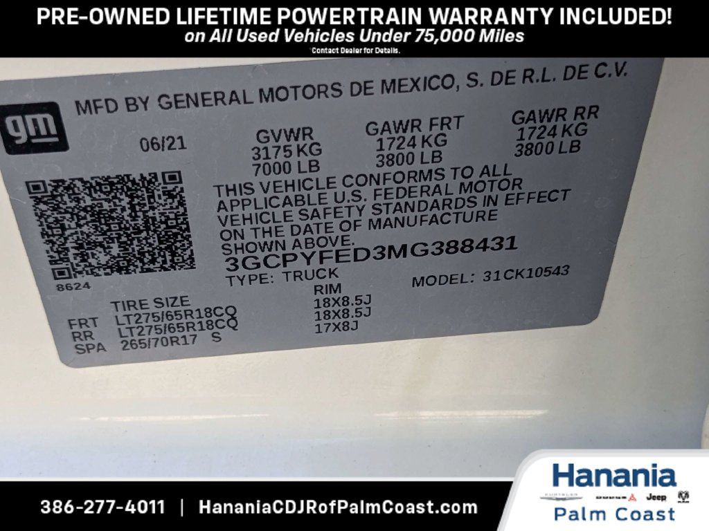 Used 2021 Chevrolet Silverado 1500 LT Trail Boss w/ Bed Protection Package AWD/4WD image 20
