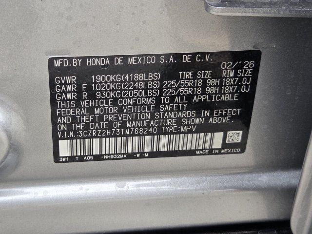 New 2026 Honda HR-V EX-L image 16