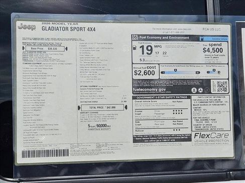 New 2026 Jeep Gladiator Sport AWD/4WD image 17