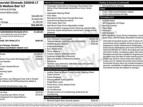 Used 2018 Chevrolet Silverado 2500 LT w/ LT Fleet Convenience Package AWD/4WD image 7