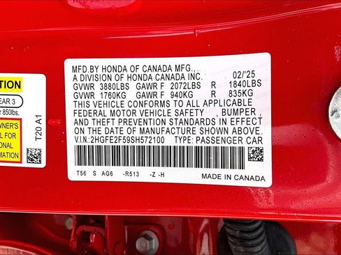 Certified 2025 Honda Civic Sport image 14