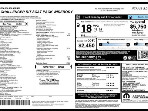 Used 2022 Dodge Challenger R/T Scat Pack RWD image 41