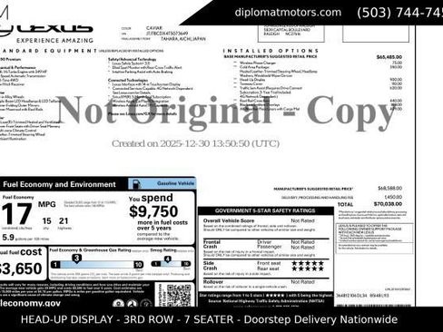 Used 2026 Lexus GX 550 w/ Accessory Package (2T) AWD/4WD image 2