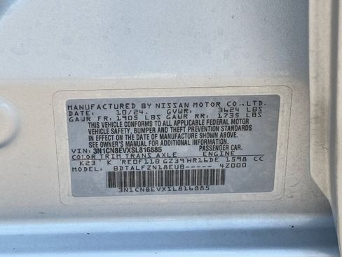 Certified 2025 Nissan Versa SV image 29