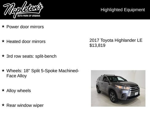Used 2017 Toyota Highlander LE FWD image 16