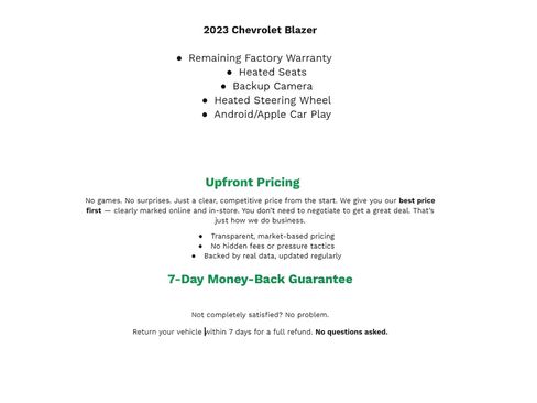 Used 2023 Chevrolet Blazer LT w/ Convenience Package image 3