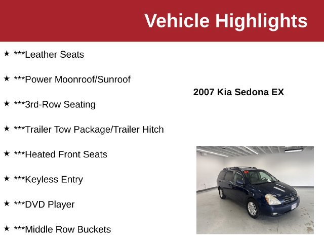 Used 2007 Kia Sedona EX w/ Luxury Pkg FWD image 10