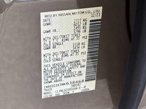 Used 2022 Nissan Frontier PRO-4X w/ Pro-4X Premium Package image 35