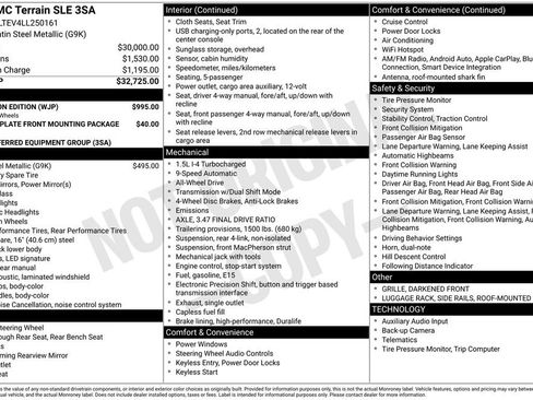 Used 2020 GMC Terrain SLE w/ Elevation Edition AWD/4WD image 3