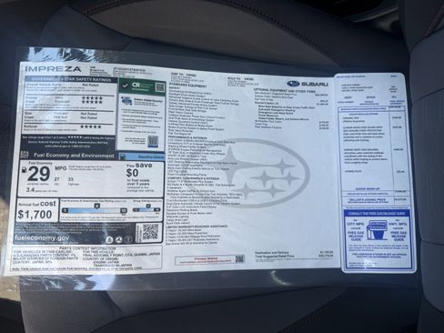 New 2026 Subaru Impreza 2.0i Sport image 29