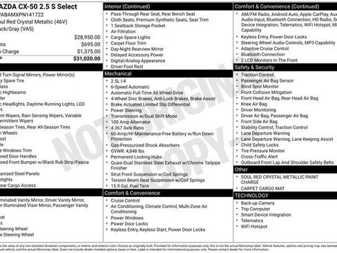 Used 2023 MAZDA CX-50 AWD 2.5 S w/ Select Package image 5