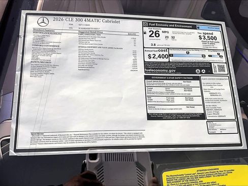 New 2026 Mercedes-Benz CLE 300 4MATIC Cabriolet image 18