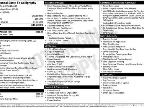 Used 2023 Hyundai Santa Fe Calligraphy w/ Cargo Package image 15