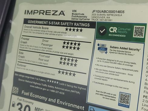 New 2025 Subaru Impreza 2.0i image 13