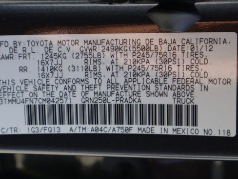 Used 2012 Toyota Tacoma 4x4 Double Cab w/ SR5 Pkg image 17