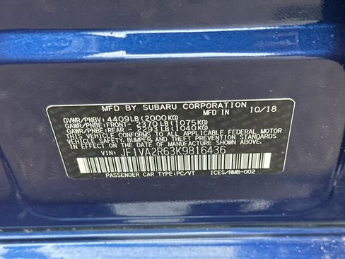 Used 2019 Subaru WRX STI image 26