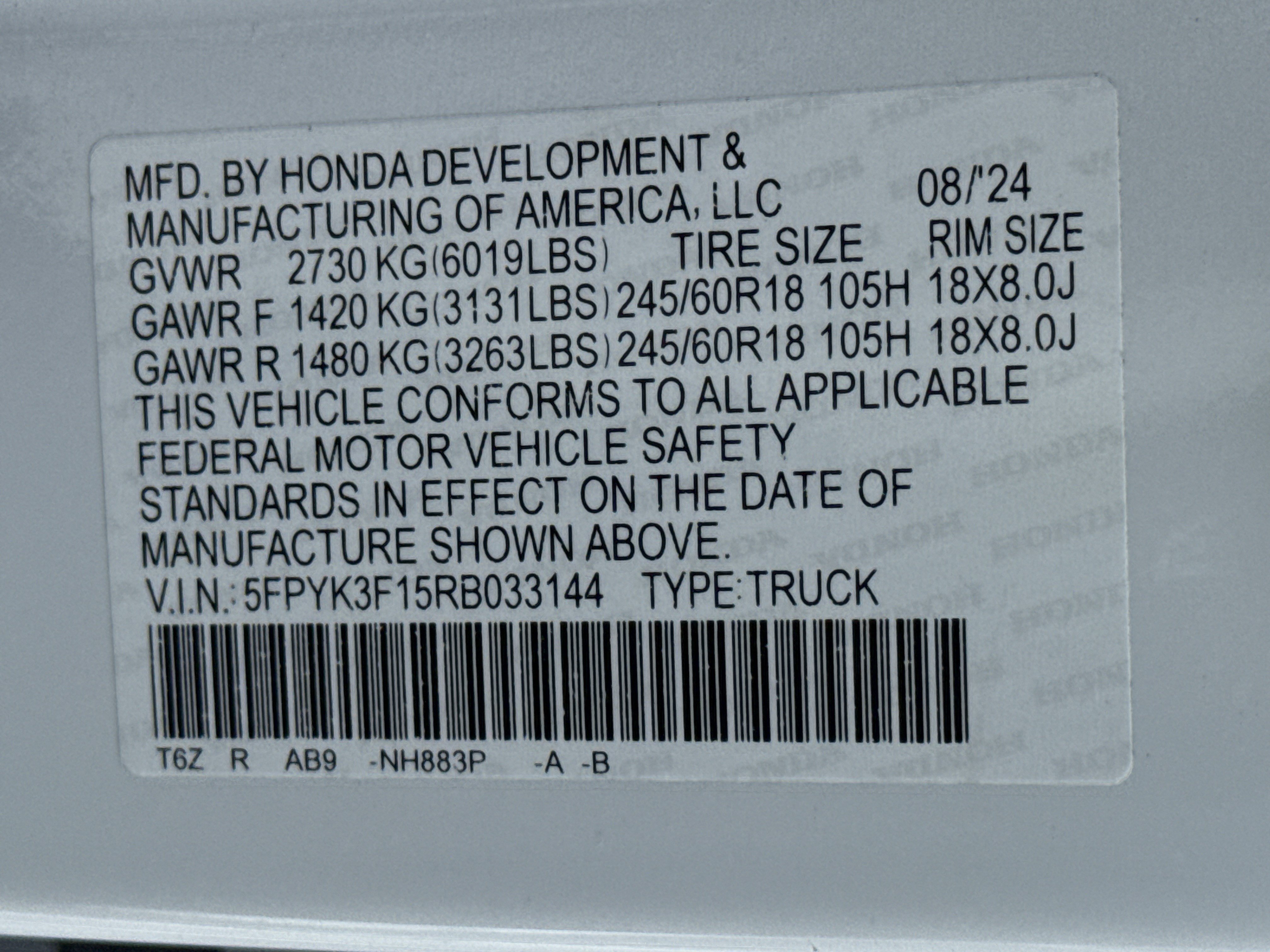 Used 2024 Honda Ridgeline Sport image 33