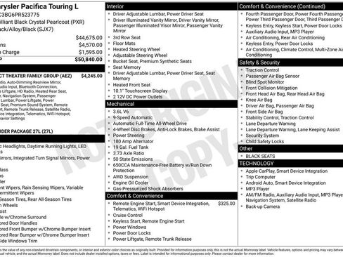 Used 2023 Chrysler Pacifica Touring-L w/ Uconnect Theater Family Group image 5