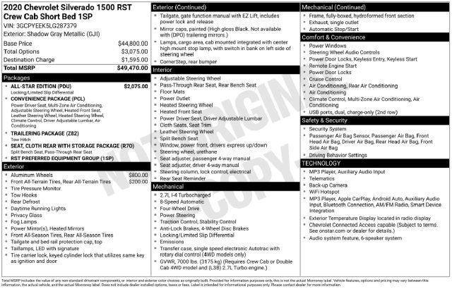 Used 2020 Chevrolet Silverado 1500 RST w/ All-Star Edition AWD/4WD image 2