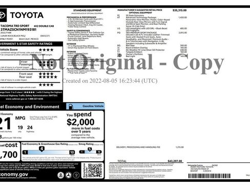 Used 2022 Toyota Tacoma TRD Sport w/ TRD Premium Sport Package RWD image 4
