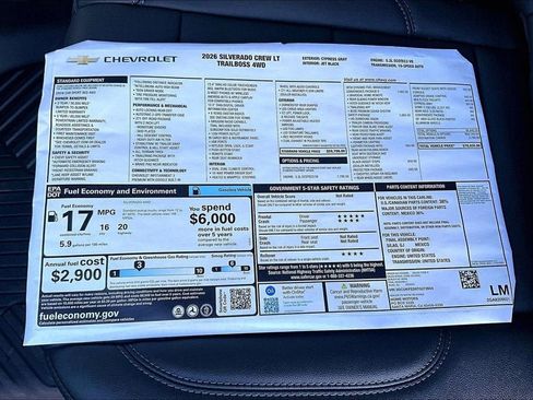 New 2026 Chevrolet Silverado 1500 LT Trail Boss w/ Safety Package image 13