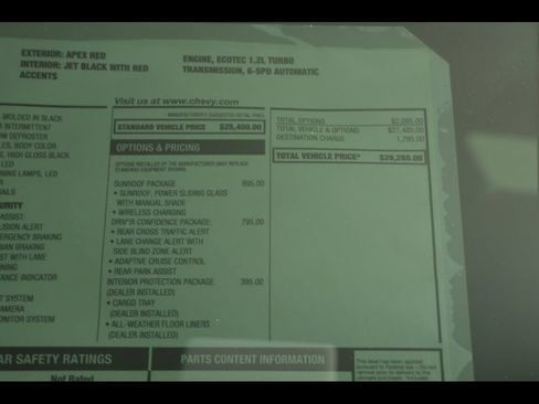 New 2026 Chevrolet Trax RS w/ Sunroof Package image 22