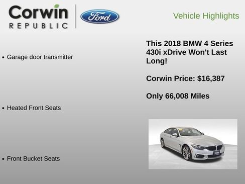 Used 2018 BMW 430i Gran Coupe xDrive image 12