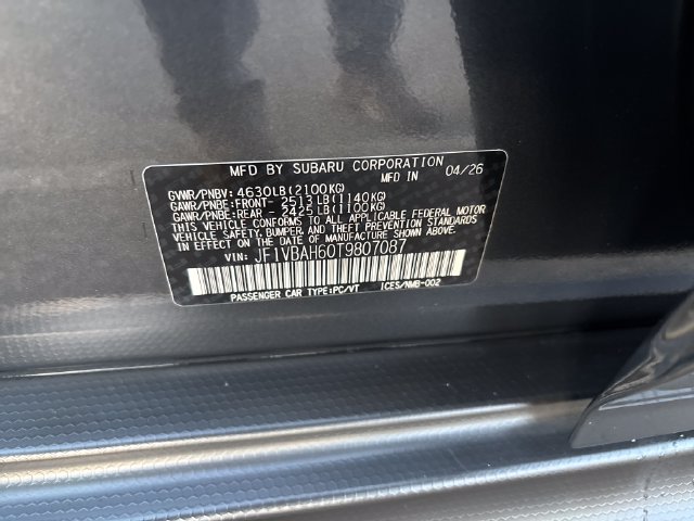 Certified 2026 Subaru WRX Premium AWD/4WD image 9