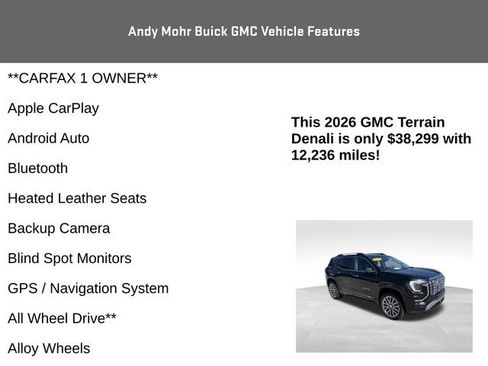 Used 2026 GMC Terrain Denali w/ LPO, Floor Liner Package AWD/4WD image 4