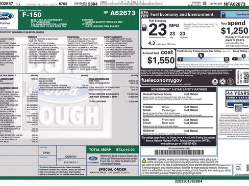 Used 2022 Ford F150 Lariat w/ Equipment Group 502A High AWD/4WD image 22