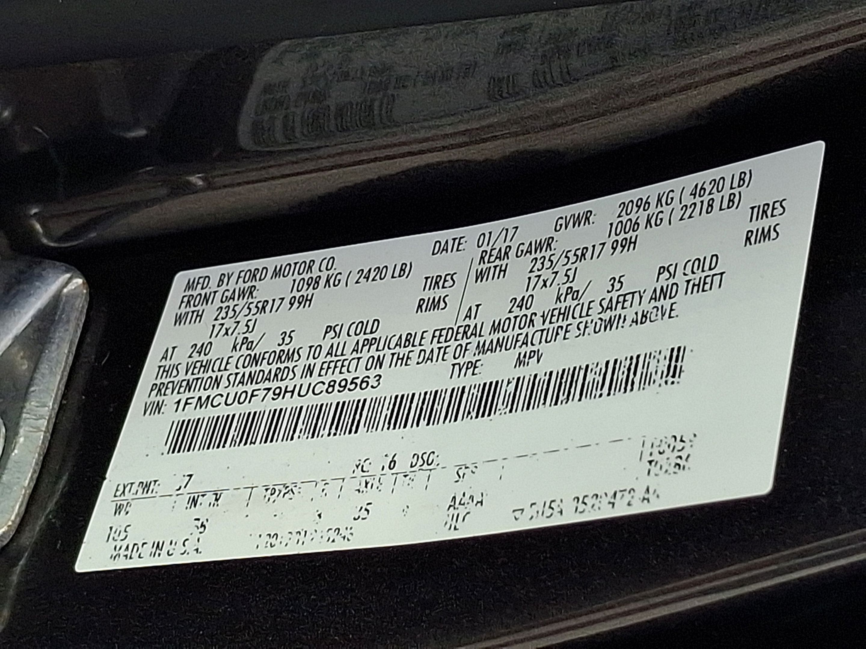 Used 2017 Ford Escape S FWD image 28