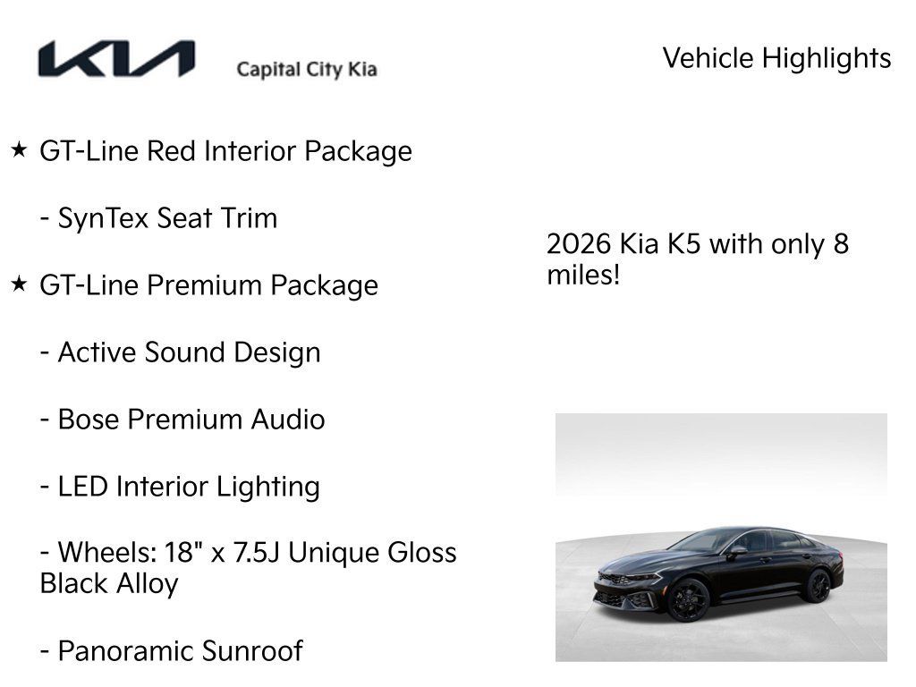 New 2026 Kia K5 GT-Line AWD/4WD image 7