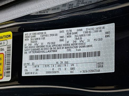 Certified 2020 Ford Ranger Lariat w/ Equipment Group 501A Mid image 22