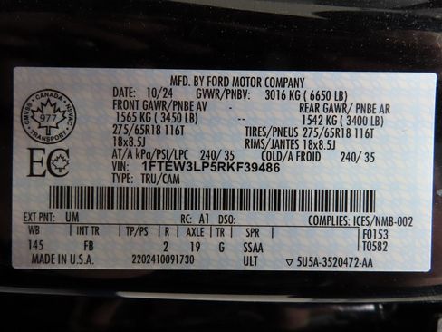 Used 2024 Ford F150 XLT w/ XLT Black Appearance Package image 72