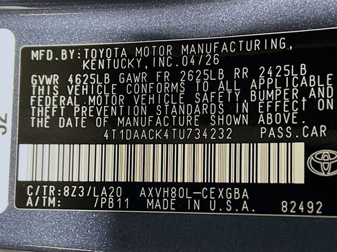 New 2026 Toyota Camry XLE FWD image 25