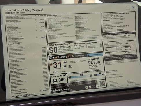 New 2026 BMW 330i Sedan w/ M Sport Package image 31