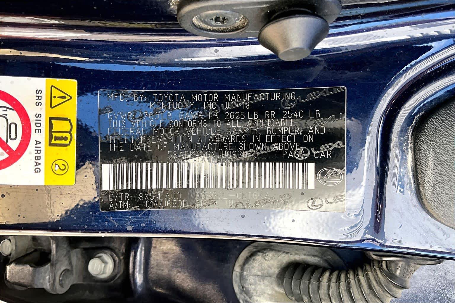Used 2018 Lexus ES 350 F Sport w/ Accessory Package 2 FWD image 34