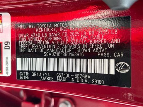 Certified 2024 Lexus ES 350 F Sport w/ Accessory Package (Z2) FWD image 30