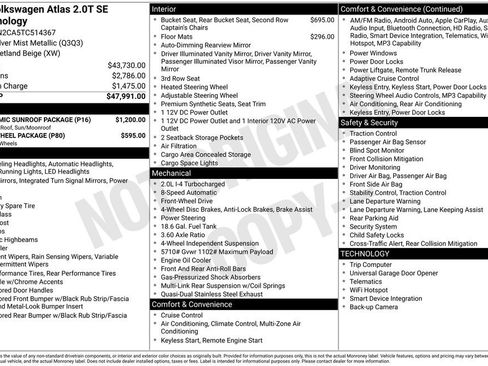 Used 2026 Volkswagen Atlas SE w/ Panoramic Sunroof Package FWD image 12