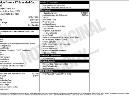 Used 2008 Dodge Dakota ST RWD image 2