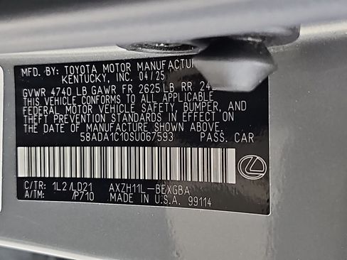 Certified 2025 Lexus ES 300h w/ Premium Package FWD image 34