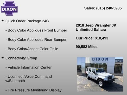 Used 2018 Jeep Wrangler Unlimited Sahara w/ Dual Top Group AWD/4WD image 4