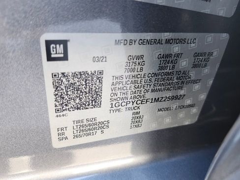 Used 2021 Chevrolet Silverado 1500 Custom Trail Boss w/ Safety Confidence Package image 21