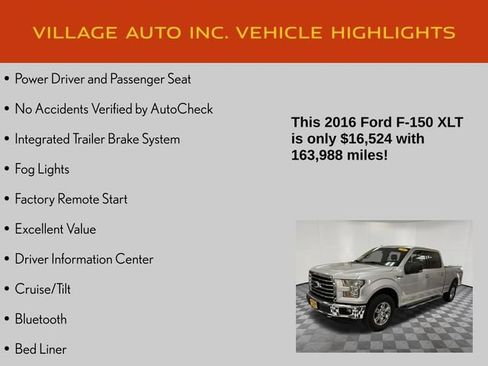 Used 2016 Ford F150 XLT w/ Equipment Group 302A Luxury AWD/4WD image 14