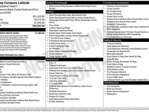 New 2022 Jeep Compass Latitude w/ Convenience Group image 34