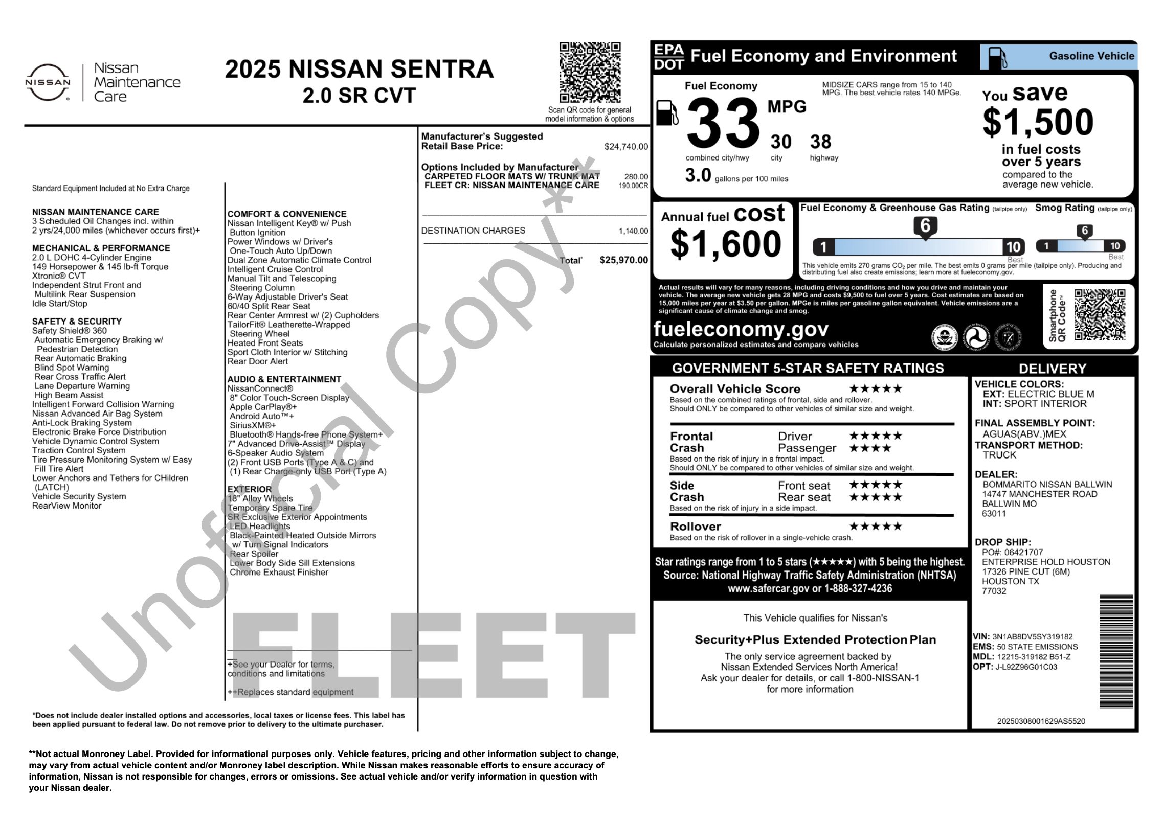 Used 2025 Nissan Sentra SR FWD image 5