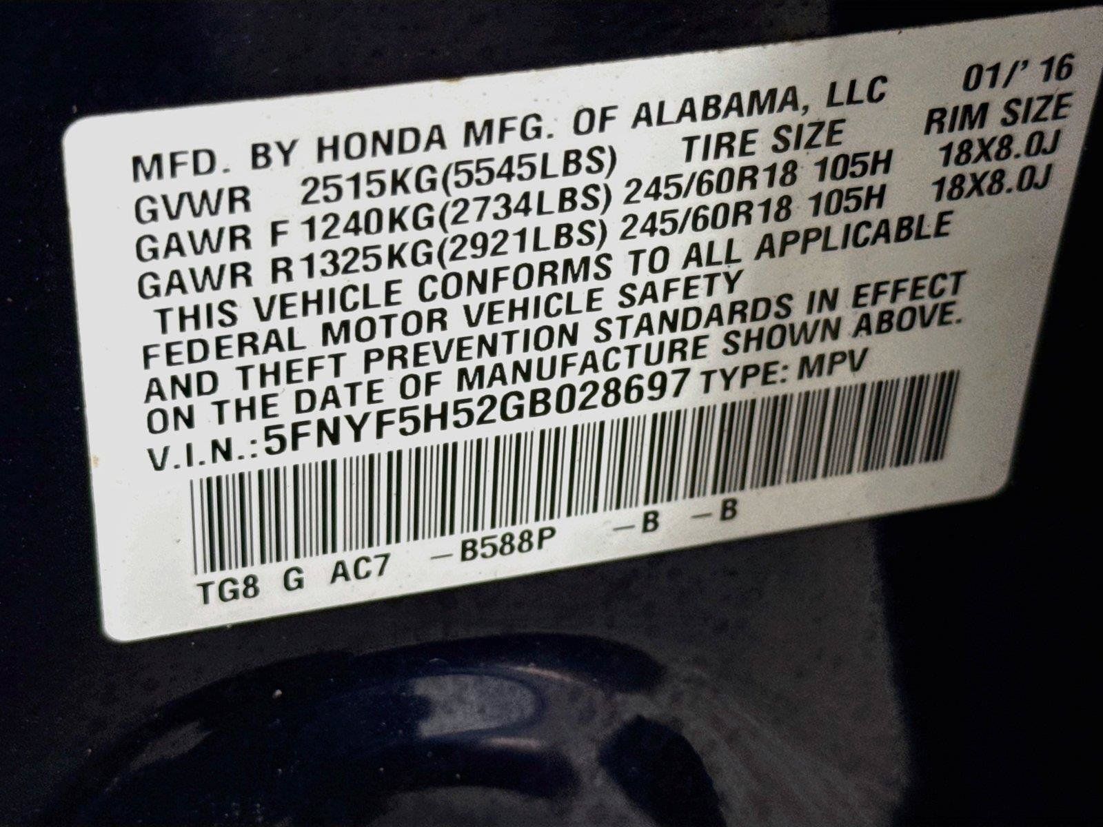 Used 2016 Honda Pilot EX-L image 15