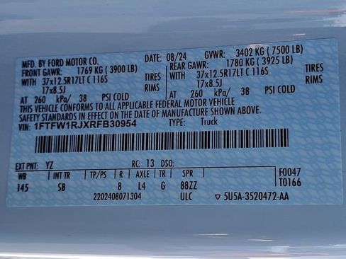 Used 2024 Ford F150 Raptor w/ Equipment Group 803A Raptor R AWD/4WD image 29