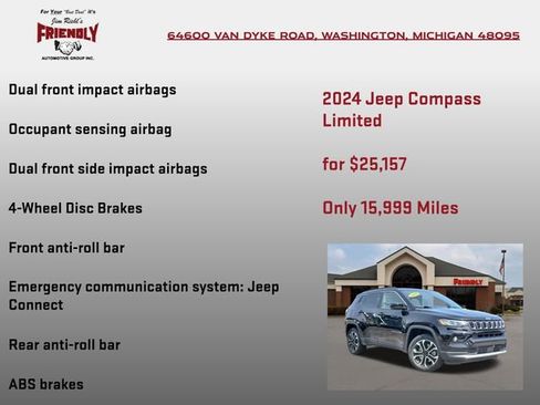 Used 2024 Jeep Compass Limited AWD/4WD image 15