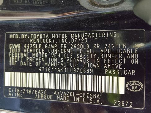 Used 2020 Toyota Camry SE FWD image 33
